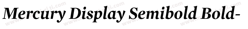 Mercury Display Semibold Bold字体转换
